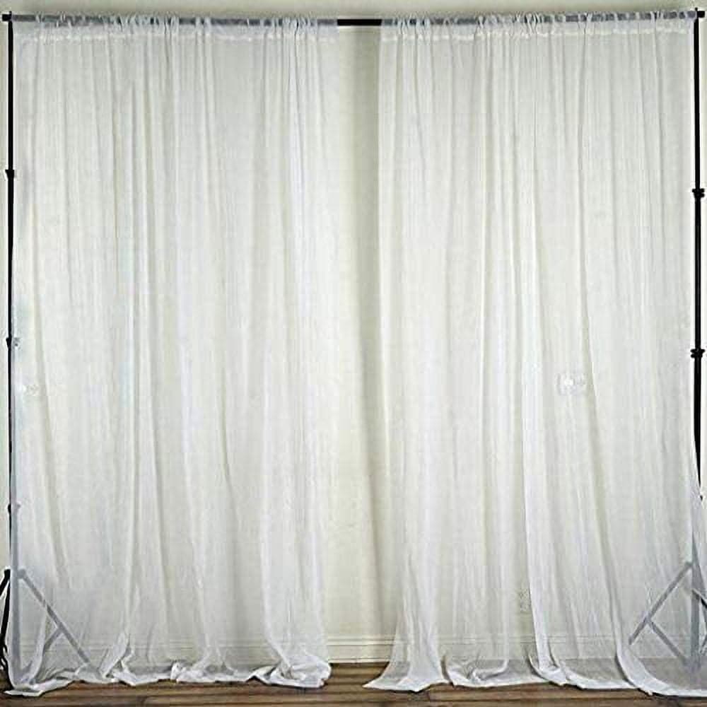AK TRADING CO. 120" Wide (10Ft Wide) Sheer Voile Drape Panels for ...