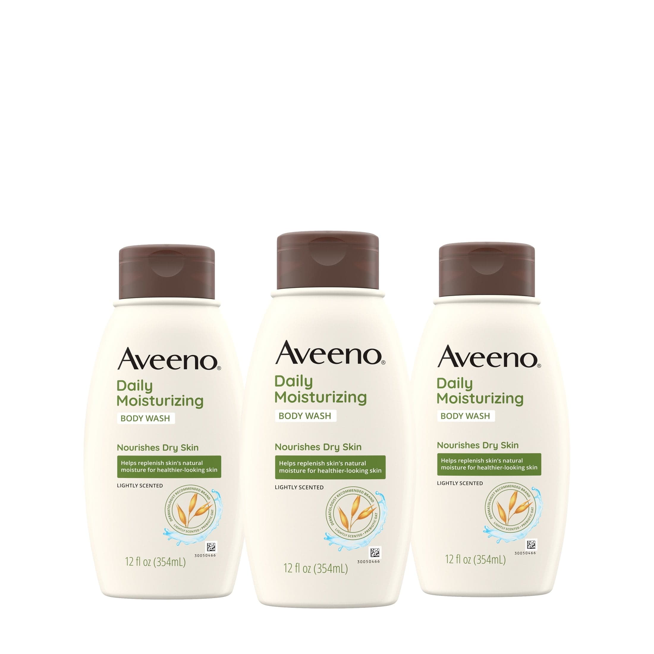 Aveeno Daily Moisturizing Body Wash, Prebiotic Oat, 3 x 12 fl. oz ...