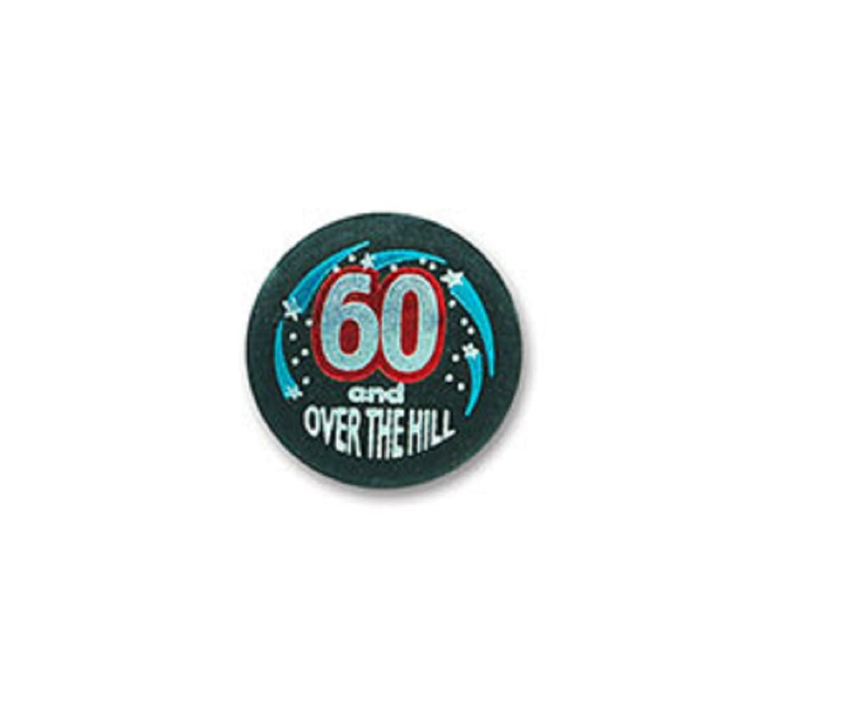 Beistle Pack of 6 Birthday Themed "60 & Over-The-Hill" Satin Button ...