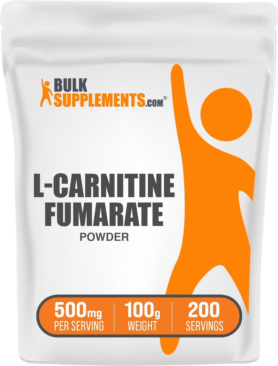 BulkSupplements gal-Carnitine Fumarate Powder, 500mg Per Serving - 100 ...