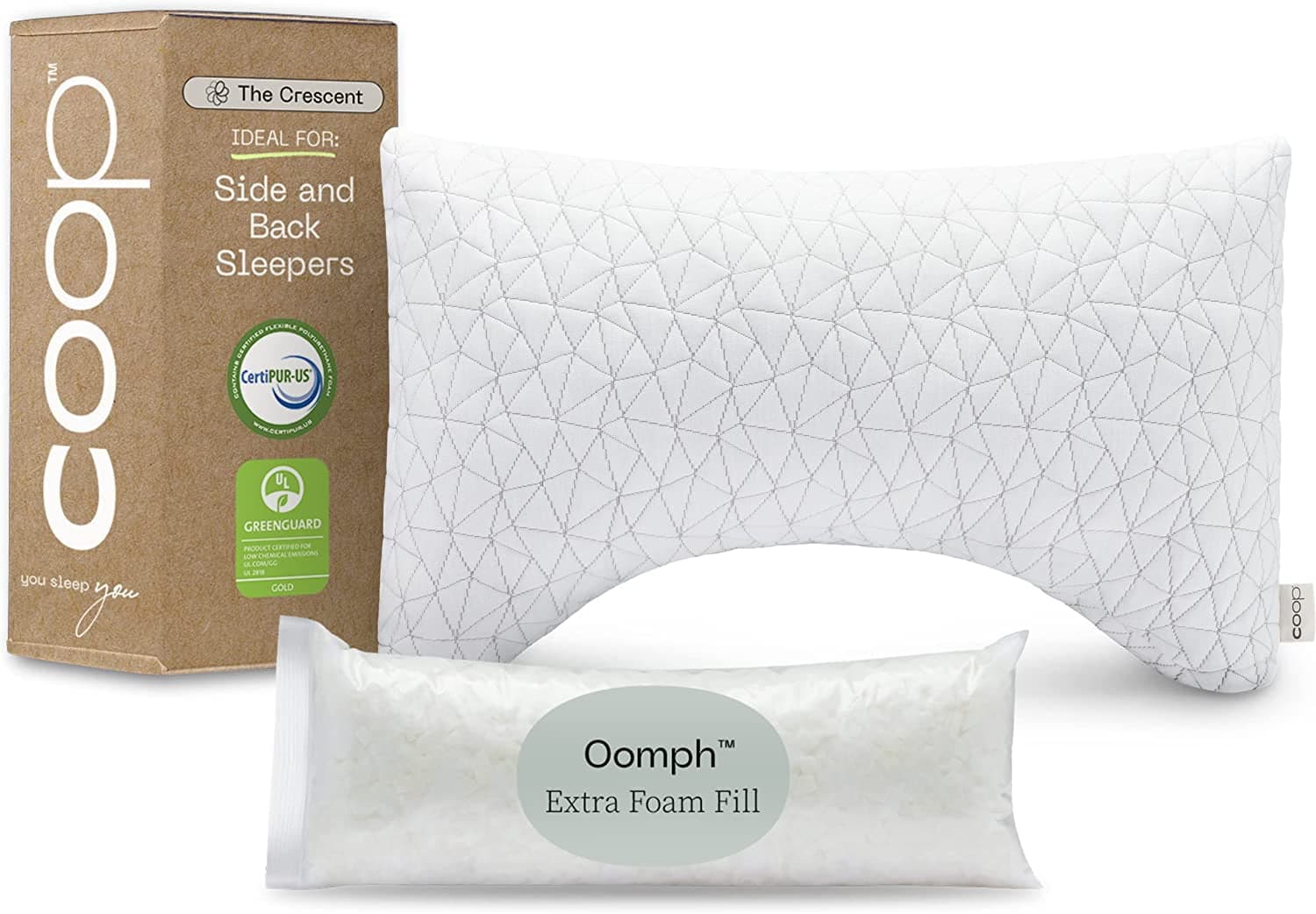 Coop Home Goods Original Adjustable Pillow, Queen Size Bed Pillows for ...