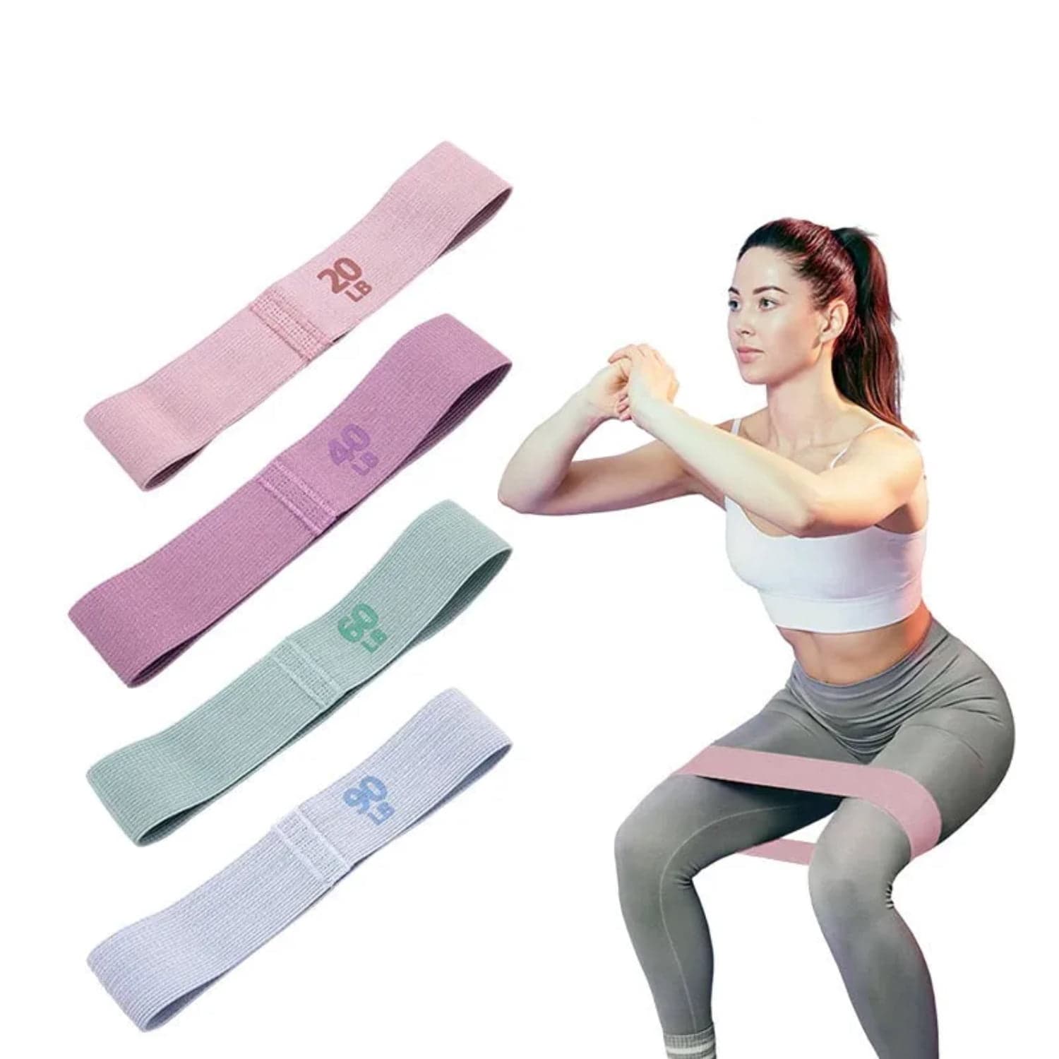 DFDIEJZ Elastic Booty Bands - Premium Cloth Resistance Set for Intense ...