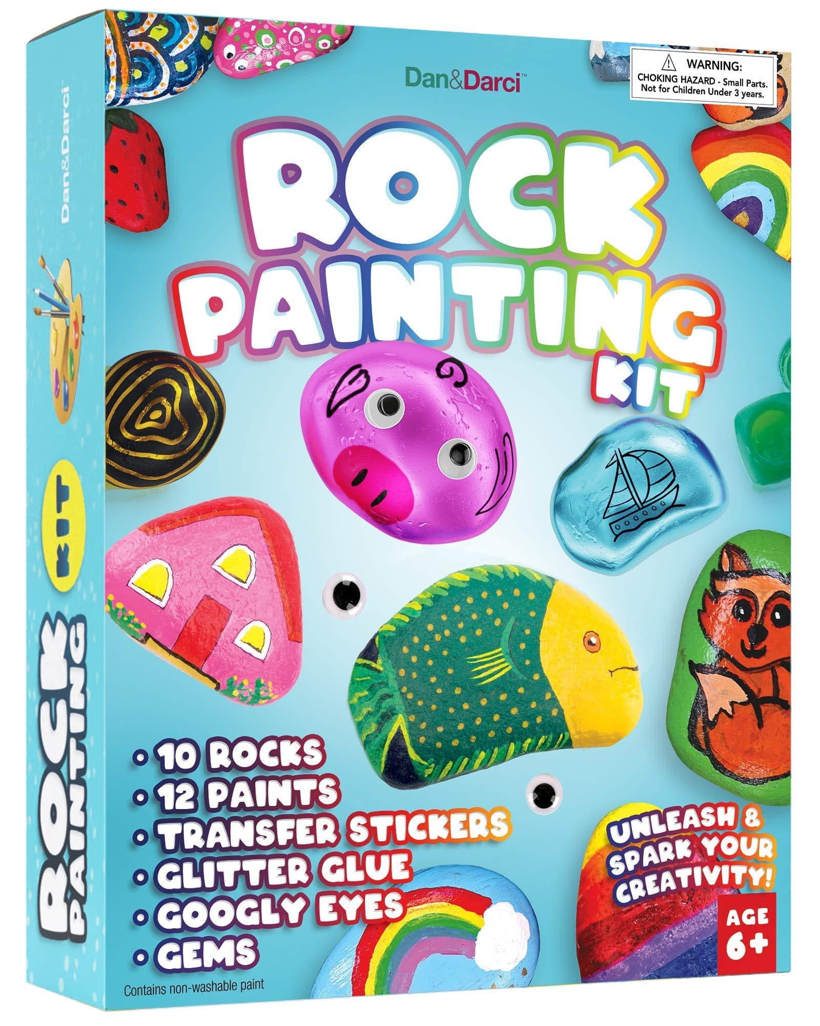 Dan&Darci Art and Craft Rock Painting Kit - Fun & Educational Toy for ...
