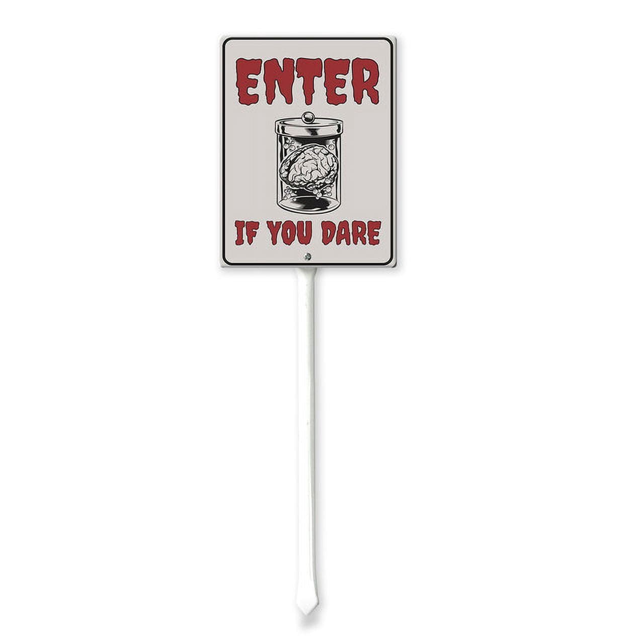 Eveokoki Halloween Yard Sign Enter If You Dare Decorations Yard Signs ...