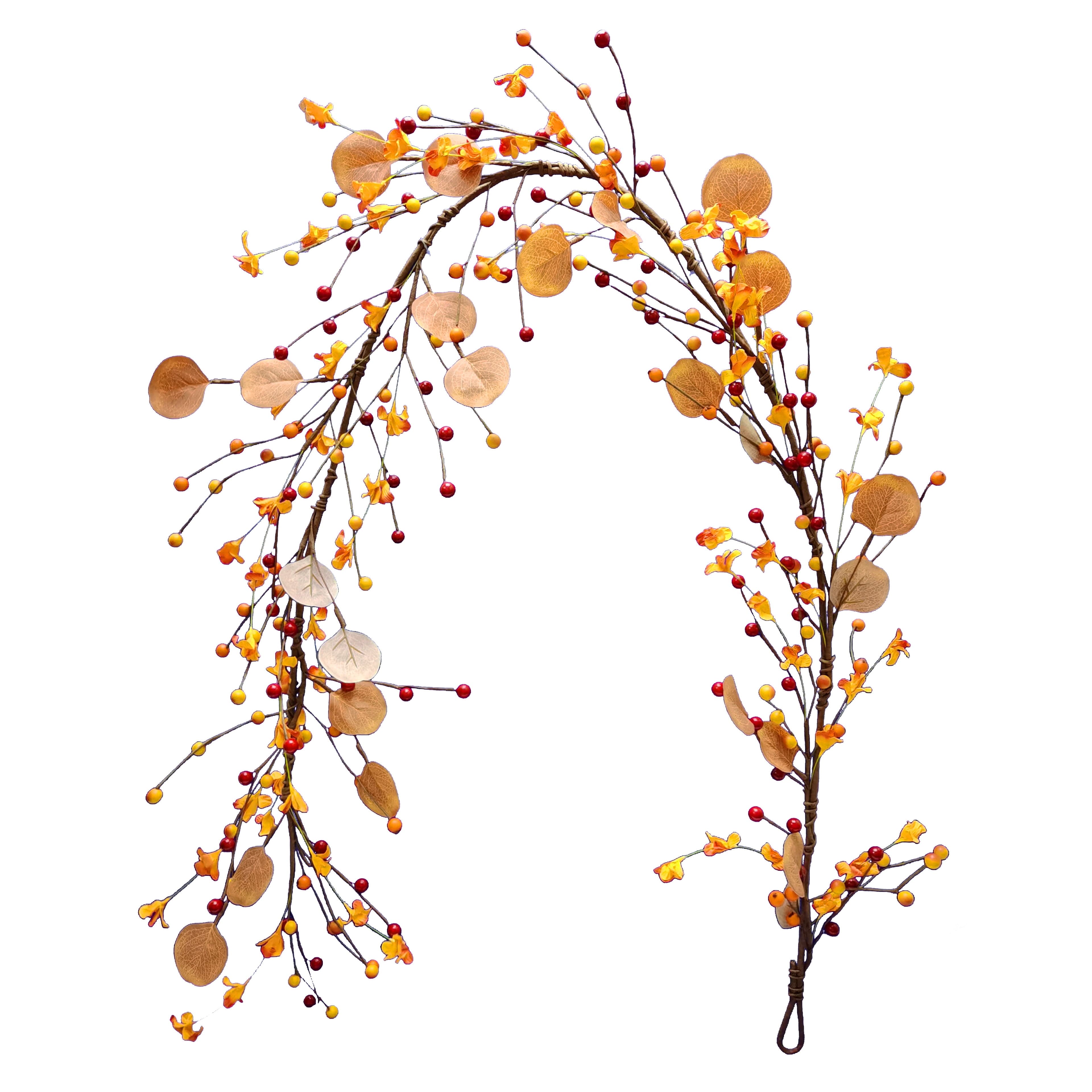 Fall 6ft. Yellow & Orange Berry Garland by Ashland®-Fall Garland ...