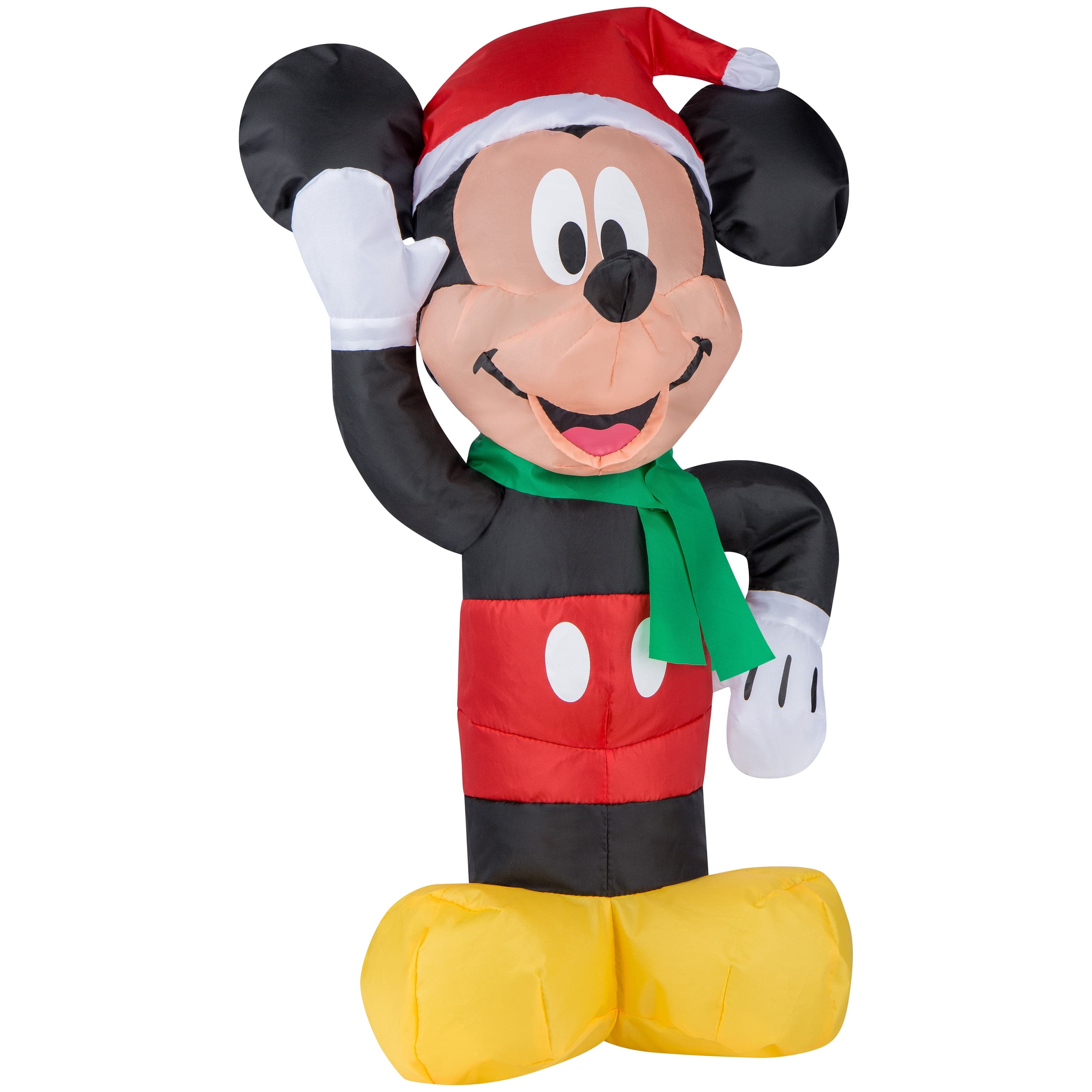 Gemmy Airblown Inflatable Mickey Mouse as Santa 5ft