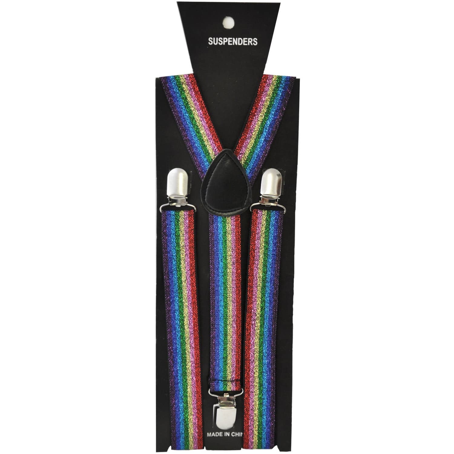Glitter Rainbow Suspenders Adult Halloween Accessory - Walmart.com
