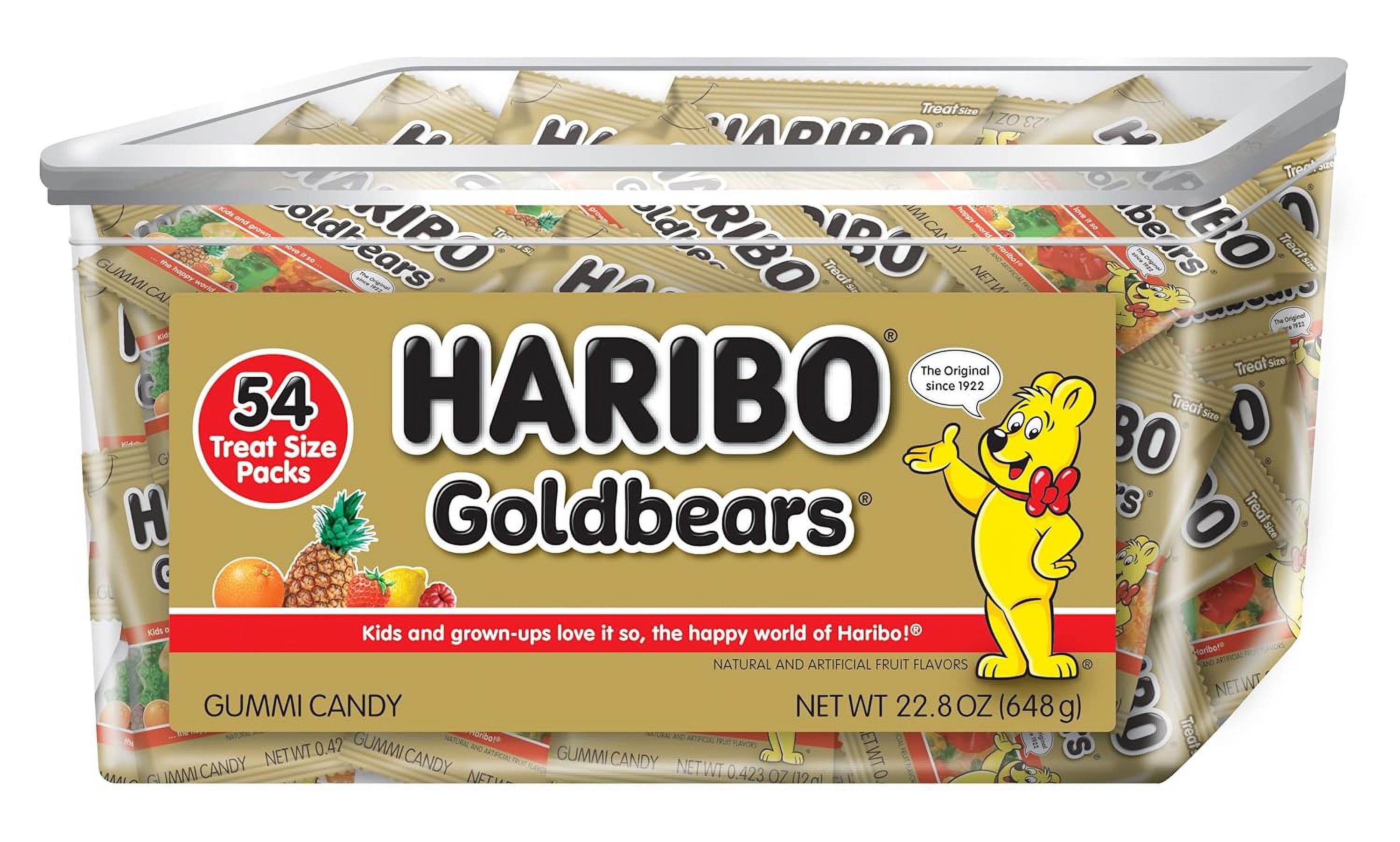 HARIBO Gummi Candy, Original Goldbears Gummy Bears, 22.8 Ounce Tub (54 ...