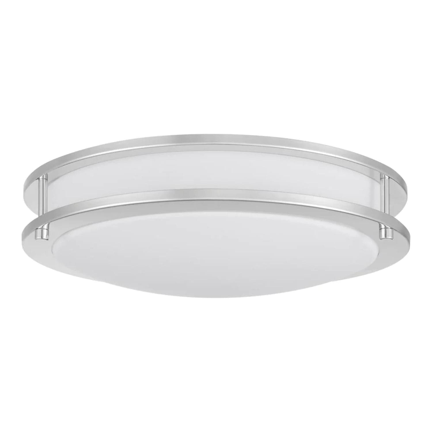 Hampton Bay Flaxmere 14 in. Chrome Dimmable LED Flush Mount Ceiling ...