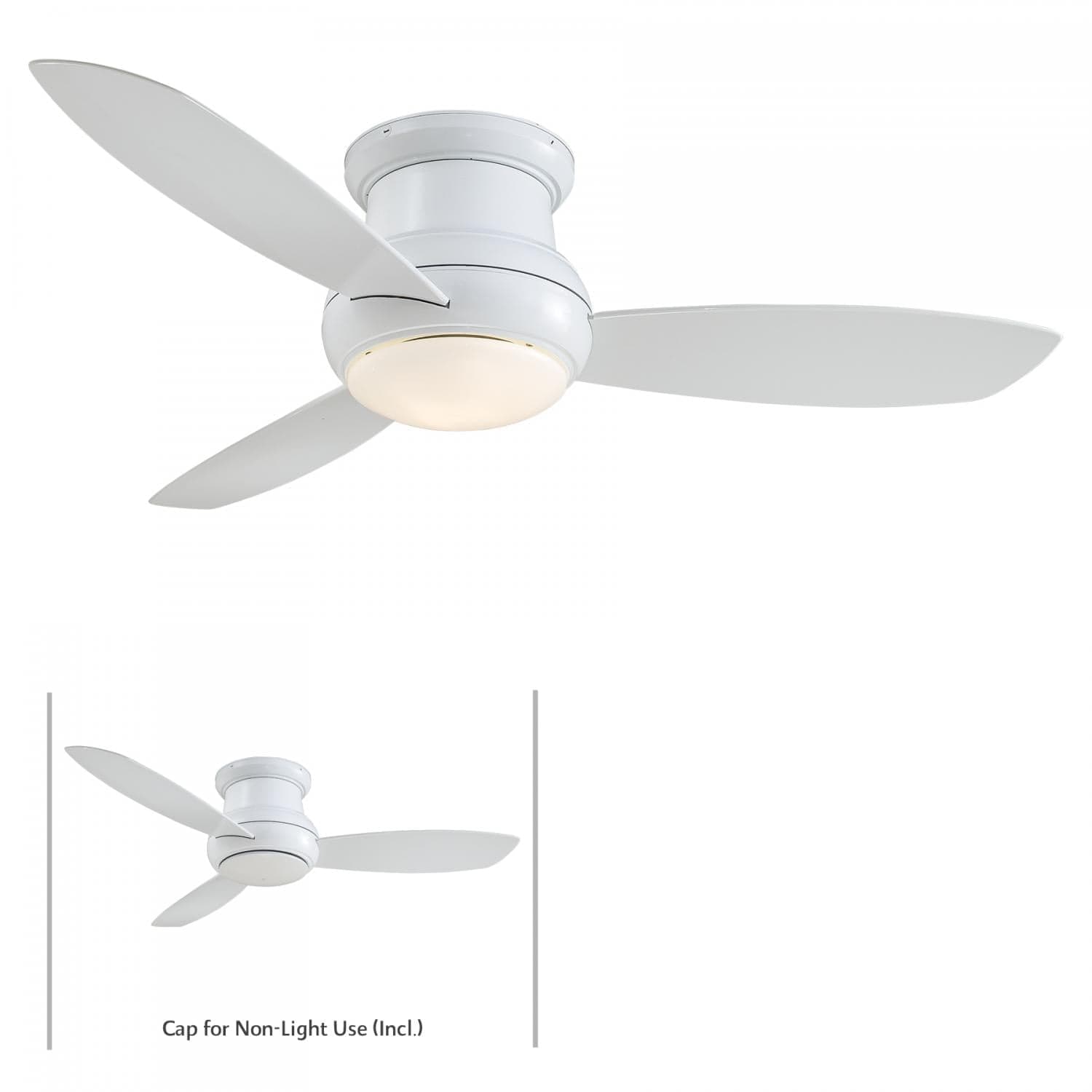 Minka-Aire Concept II Wet 52-Inch 3-Concave Blade LED Ceiling Fan in ...