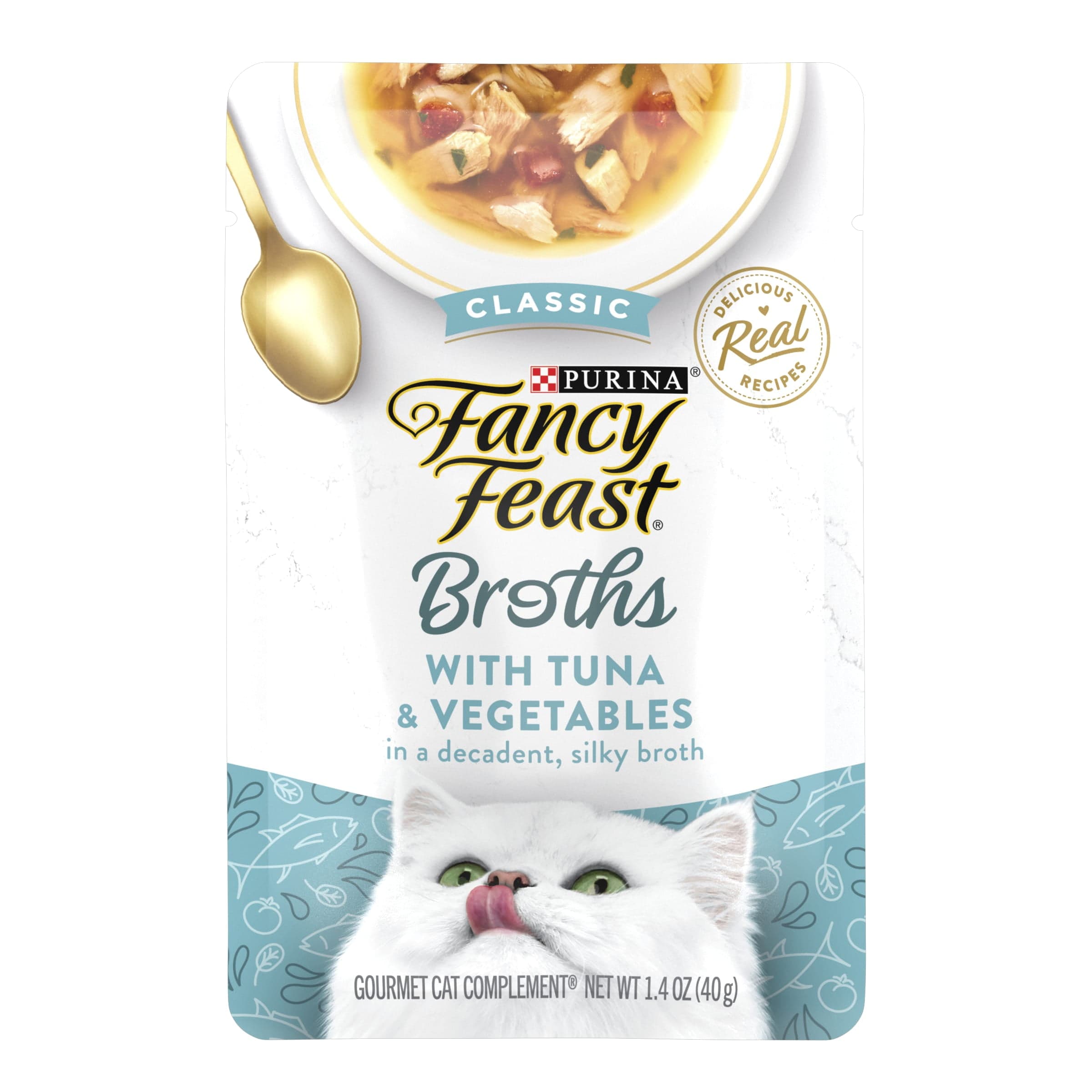 Purina Fancy Feast Broths Kitten Food, Wet Cat Food, Tuna & Vegetables ...