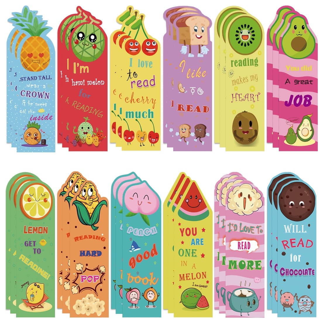 Scheam 36 Pieces Bookmarks for Kids Scratch and Sniff Bookmarks Fruit ...