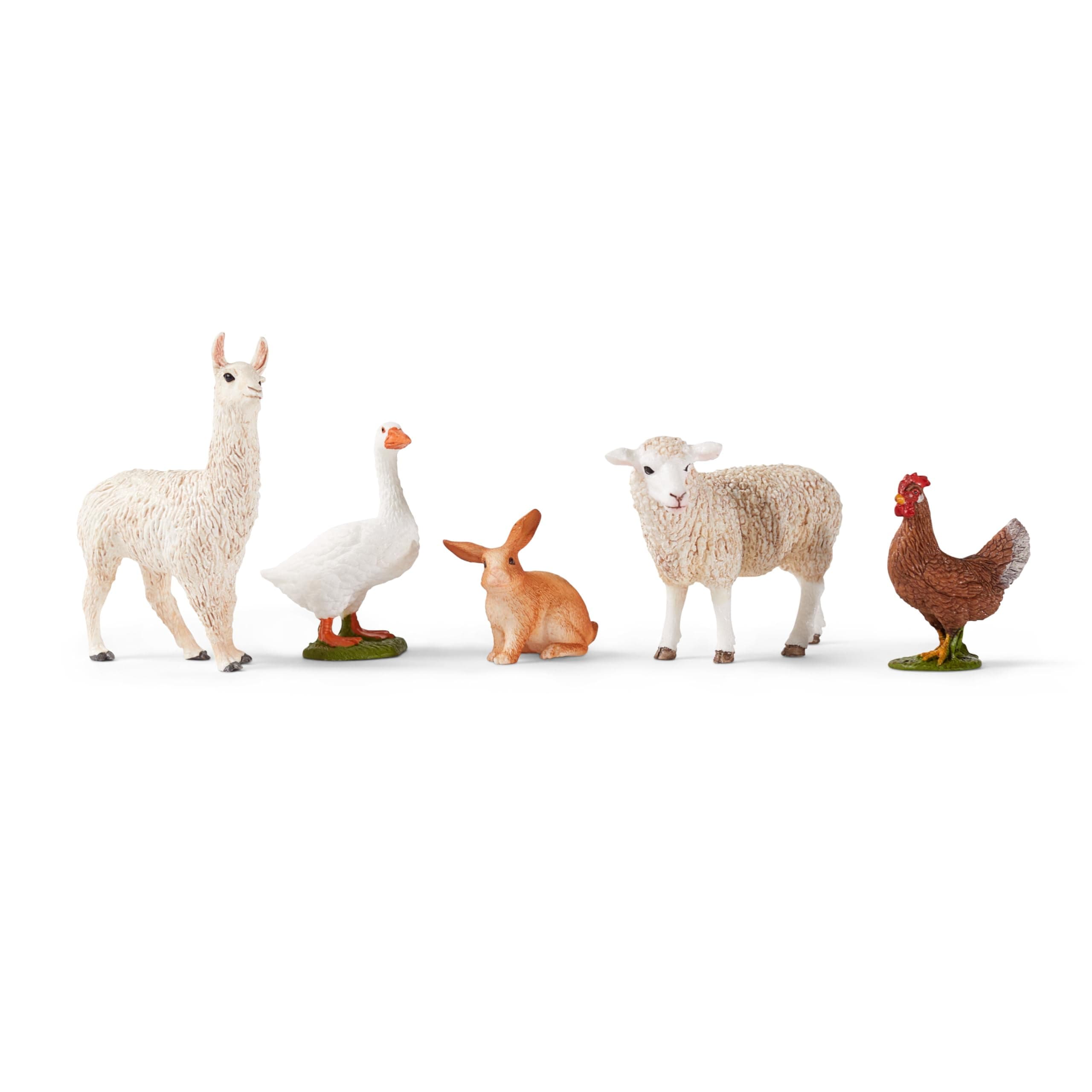 Schleich Farm World 5-Piece Farm Animal Toy Set Including Cute Llama ...