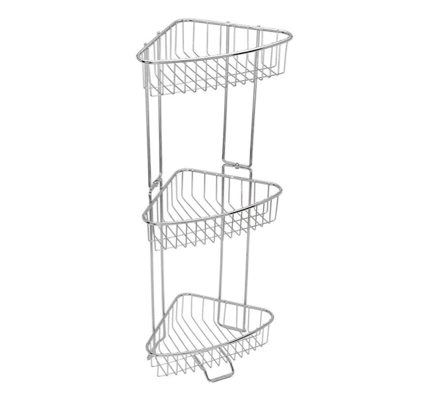 ToiletTree Products Stainless Steel Bathroom Shower Caddy, 3-Tier ...