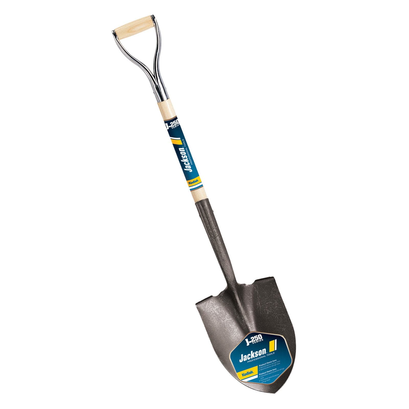 Ames True Temper Round Point Shovel with Comfort Step & D-Grip Hardwood ...