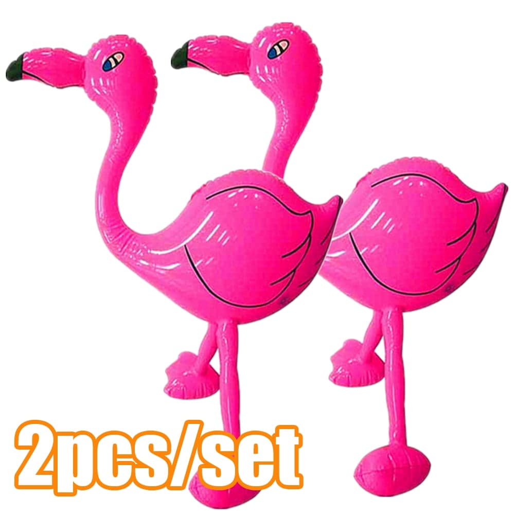Vnanda 2Packs Inflatable Pink Flamingo Hawaiian Party Decoration ...