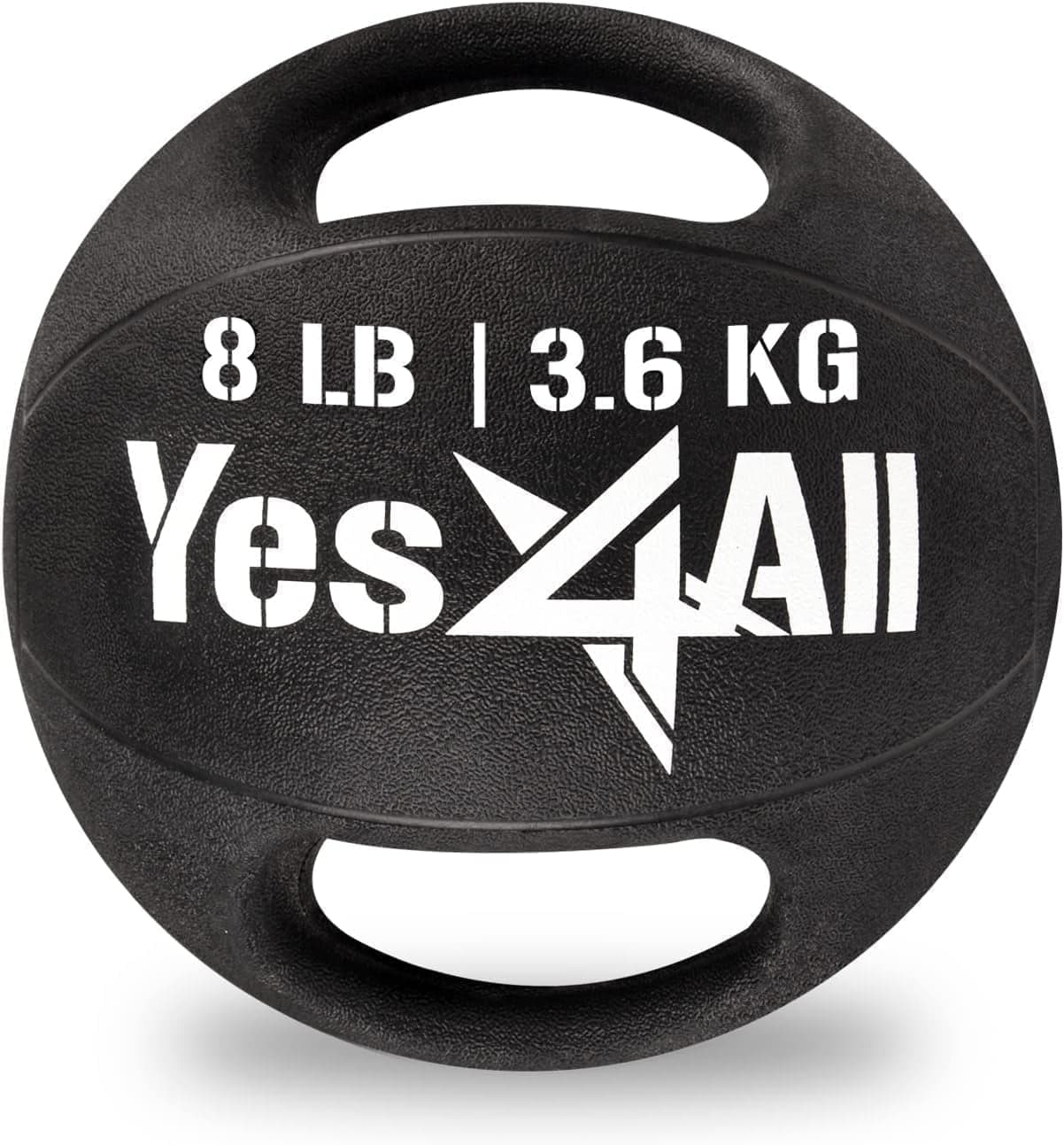 Yes4All 8LB Dual Grip Exercise Medicine Ball, High Strength Rubber ...