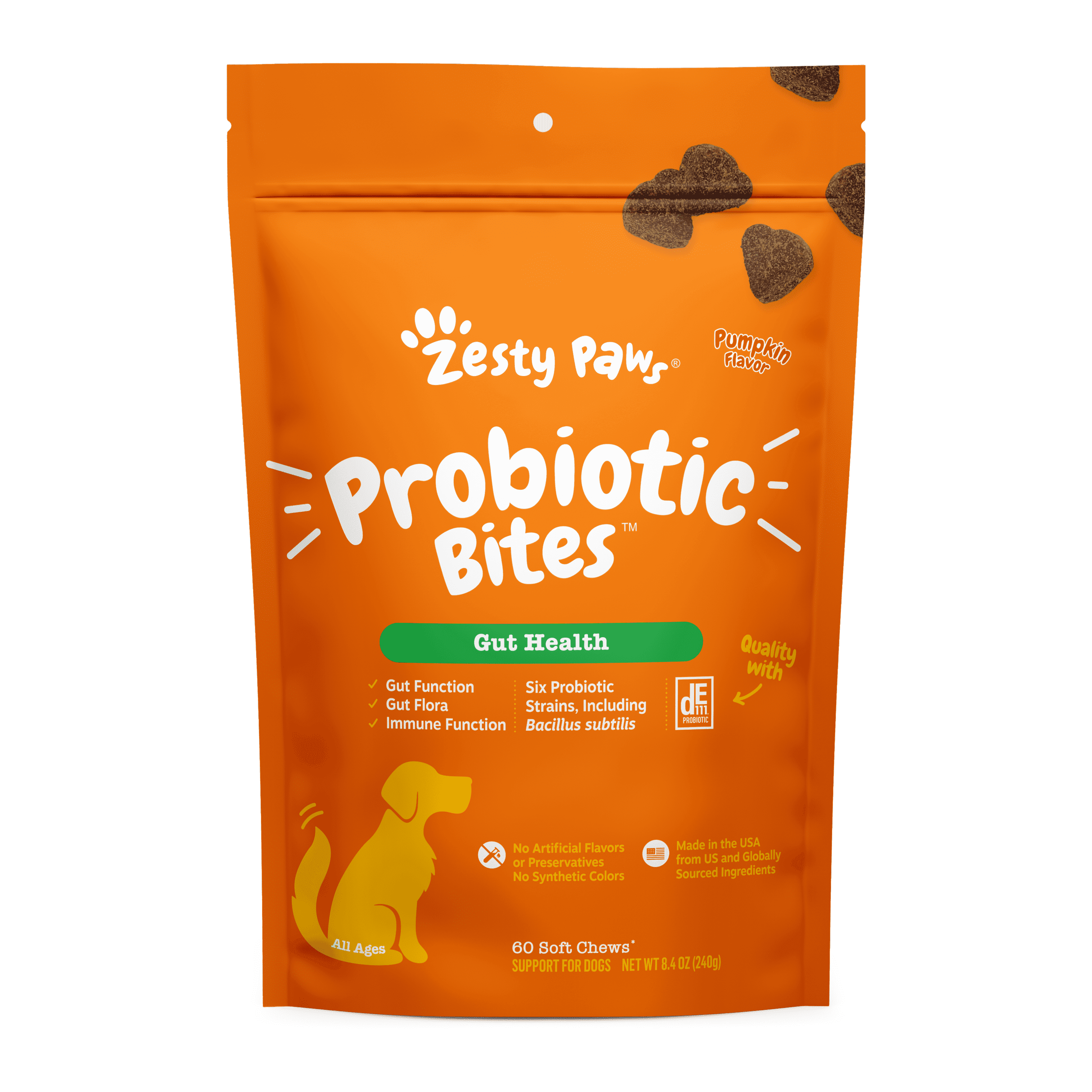 Zesty Paws Probiotic Bites Soft Chews, Digestive Probiotics for Gut ...