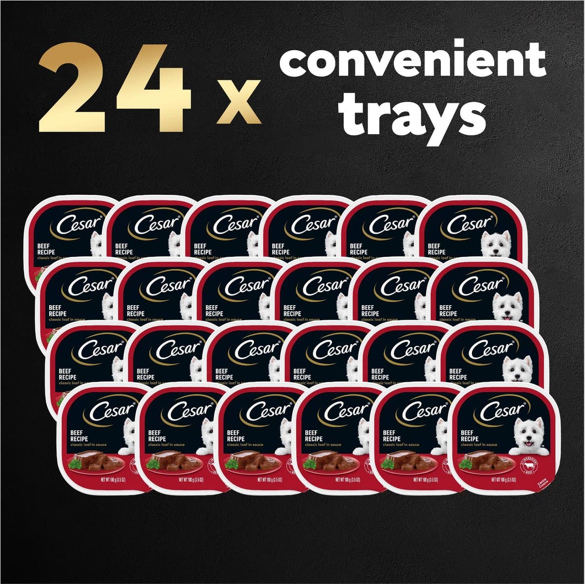 CESAR Classic Loaf in Sauce Beef Recipe Grain-Free Small Breed Adult ...