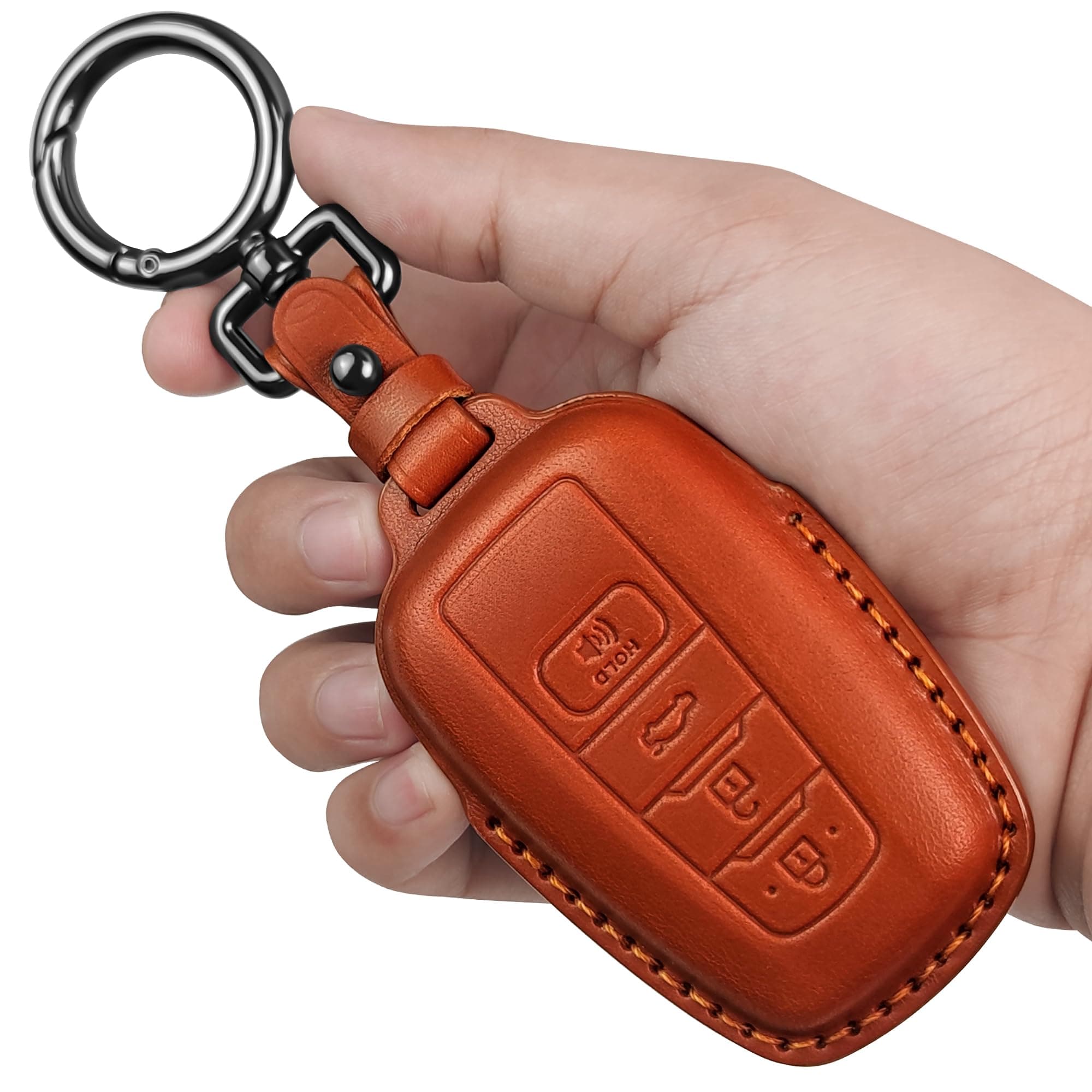 Tukellen Leather Key Fob Cover for Toyota