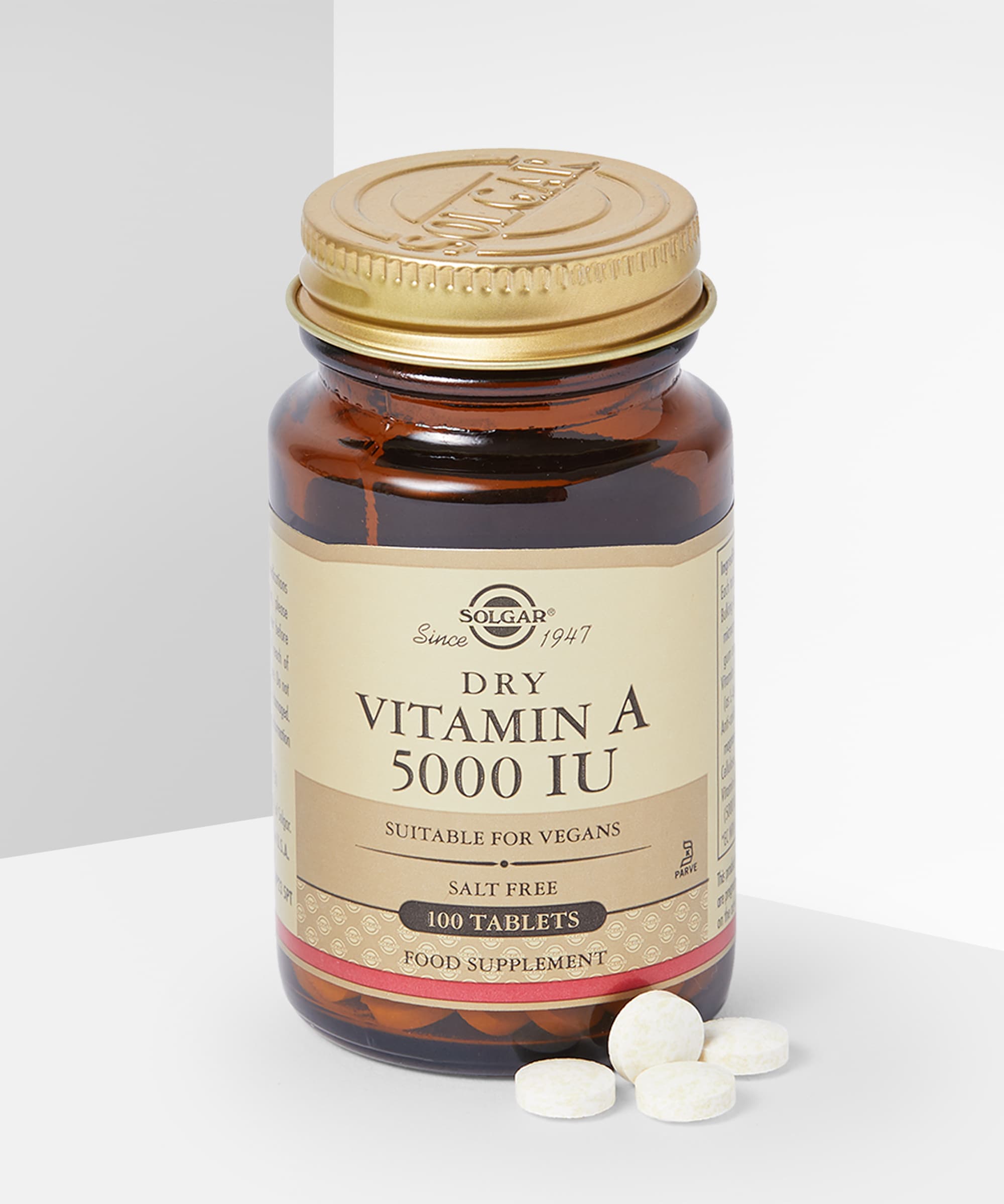 Solgar Dry Vitamin A 5000 IU Tablets at BEAUTY BAY