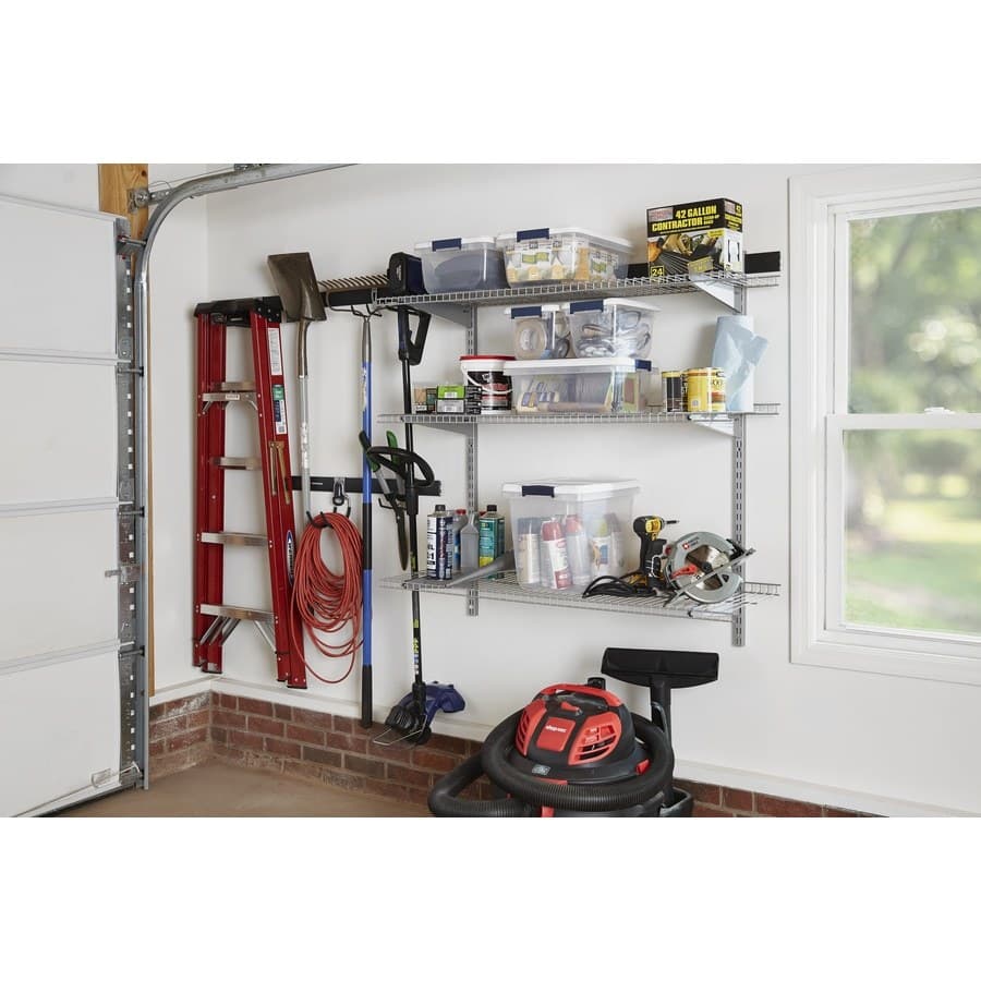Rubbermaid FastTrack Garage 16-Piece Gray Steel Multipurpose Storage ...