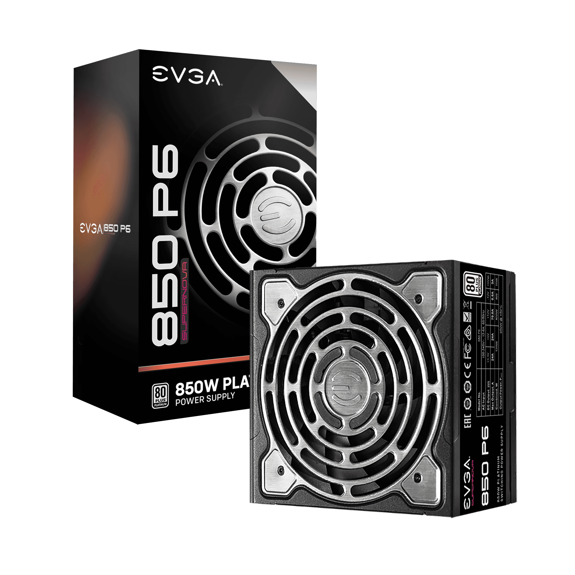 EVGA - Products - EVGA SuperNOVA 850 P6, 80 Plus Platinum 850W ...