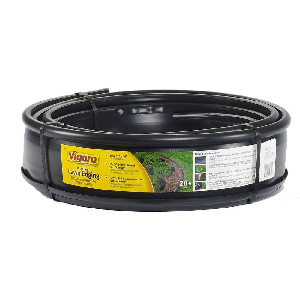 Vigoro 20 ft. Plastic Lawn Edging-VIG-20C - The Home Depot