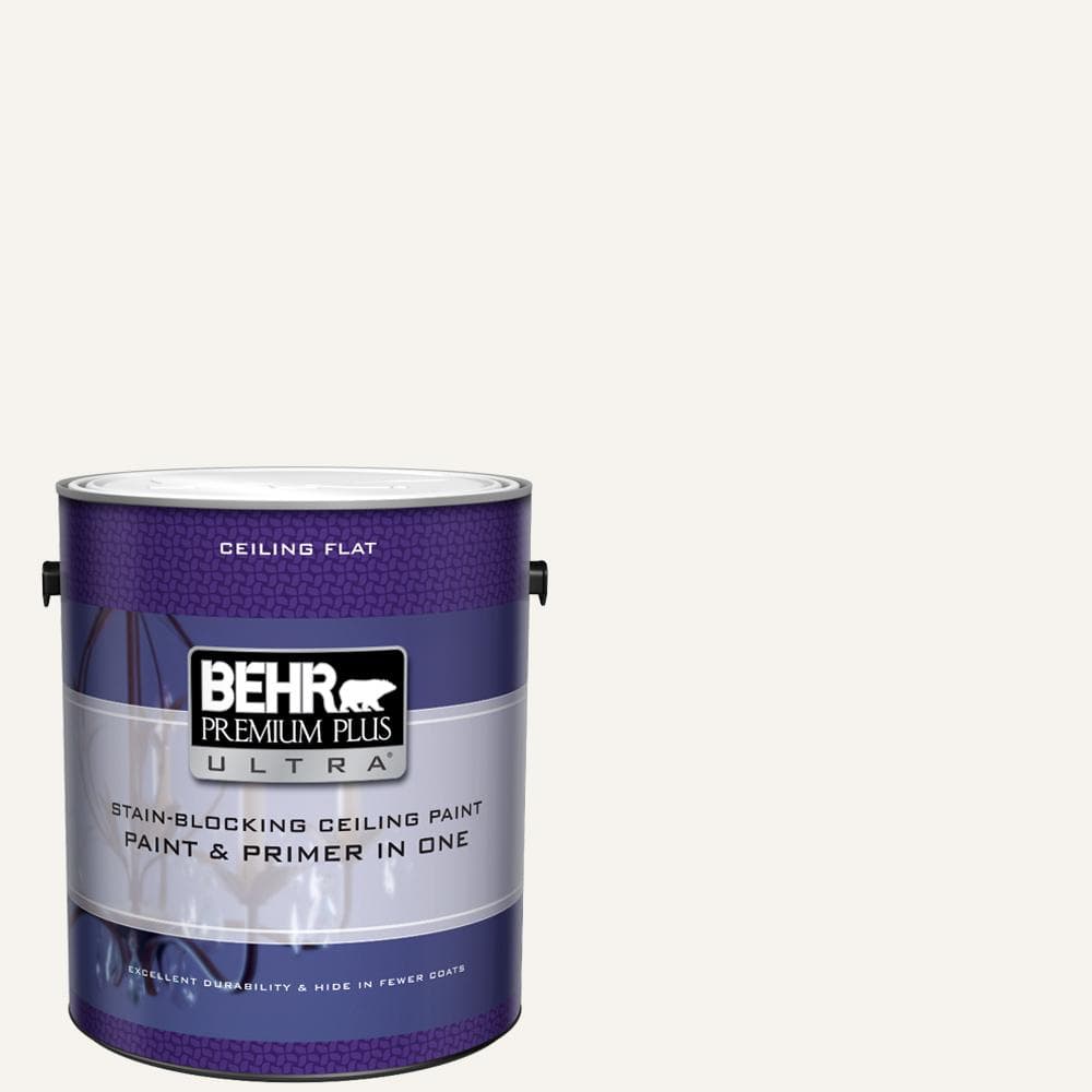 BEHR Premium Plus Ultra 1 gal. #PPU18-06 Ultra Pure White Ceiling ...