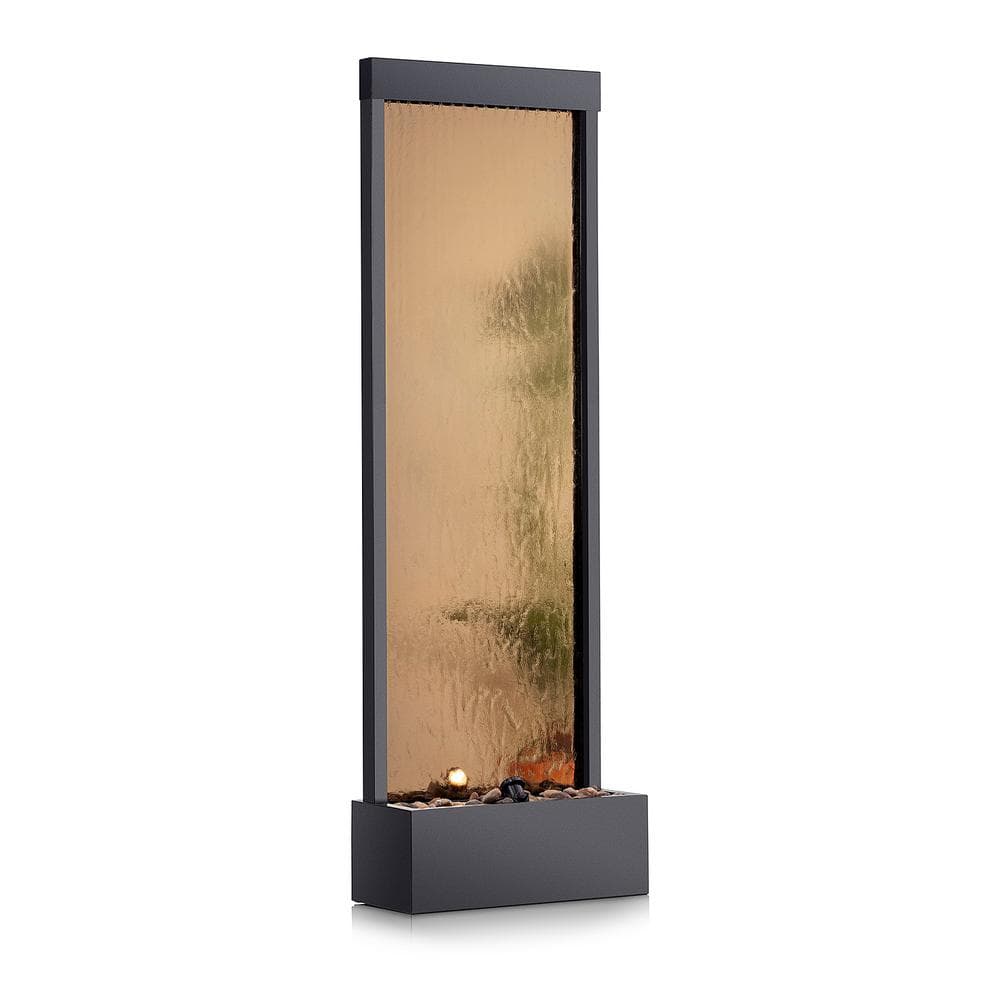 Alpine Corporation 72 in. Tall Indoor/Outdoor Mirror Zen Waterfall ...