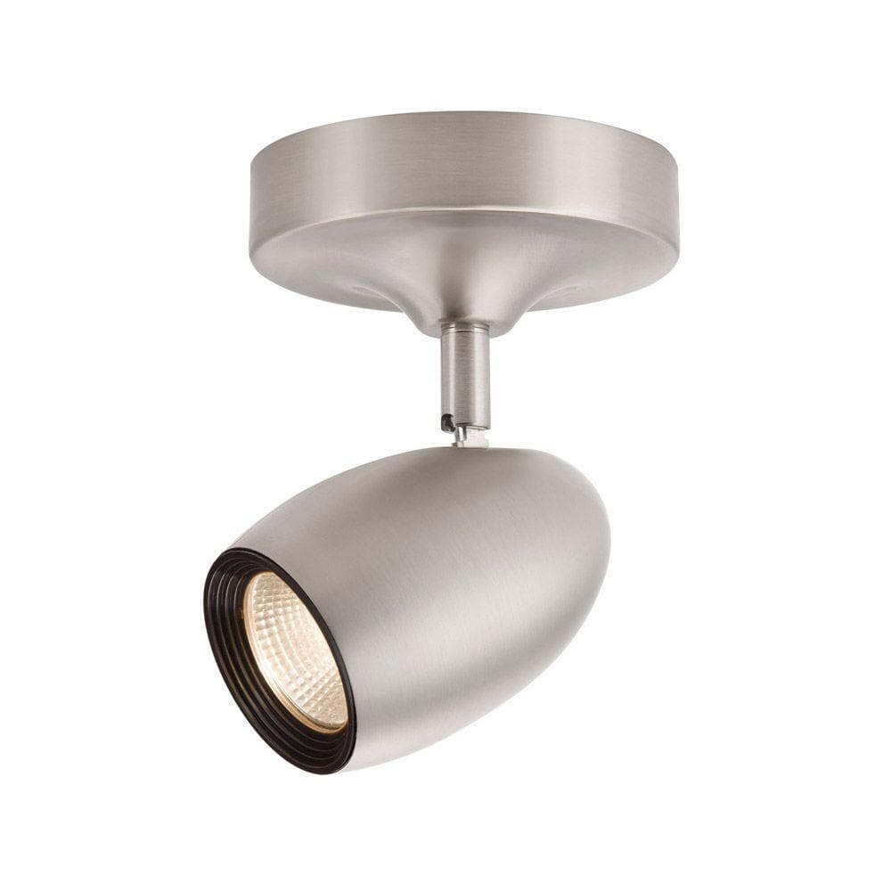 Hampton Bay 1-Light Brushed Nickel LED Dimma…