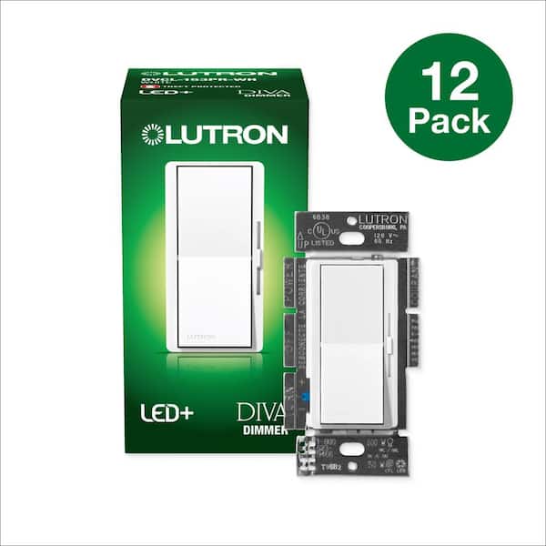 Lutron Diva LED+ Dimmer Switch for Dimmable LED Bulbs, 150-Watt/Single ...