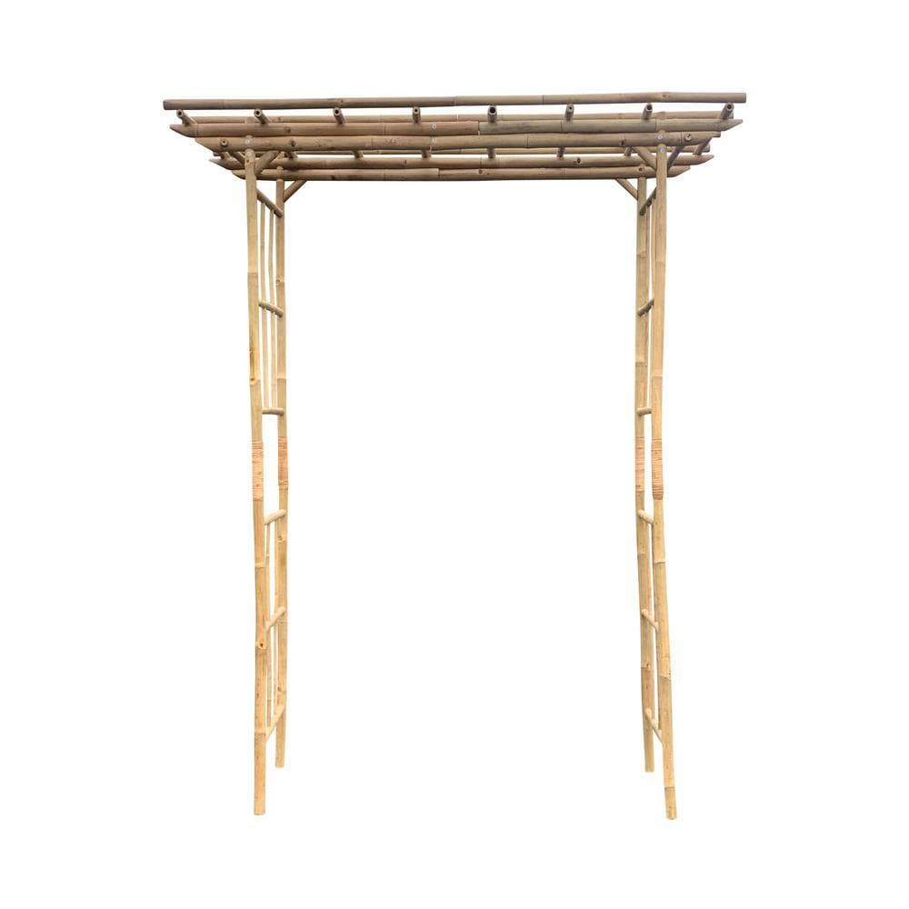 Master Garden Products 84 in. H x 60 in. W Bamboo Arbor BNA-60 - The ...