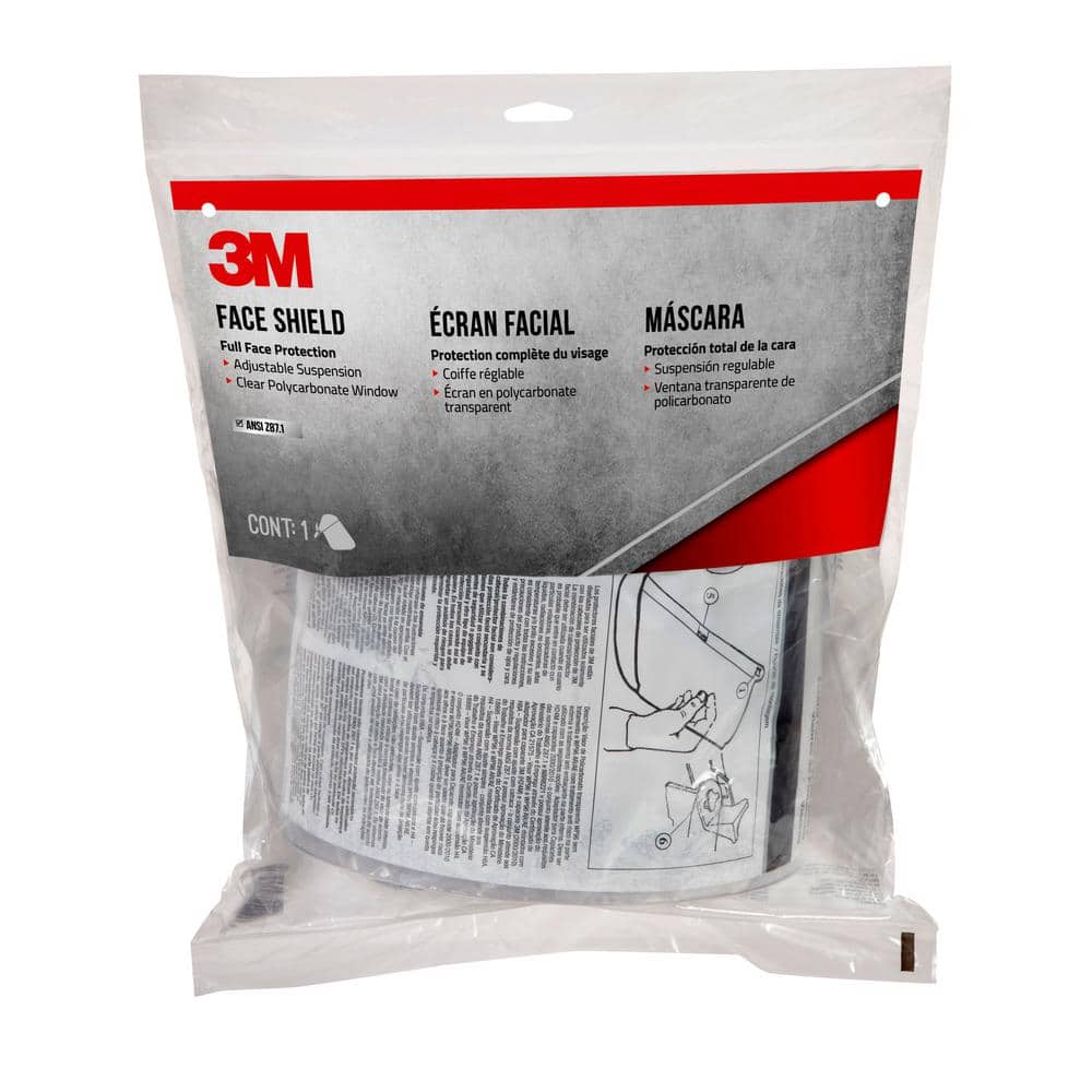 3M Clear Professional Face Shield 90028-80025 - The Home Depot