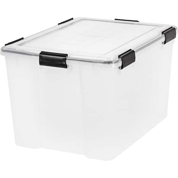 IRIS 74 Qt. Weather Tight Storage Box in Clear 110586