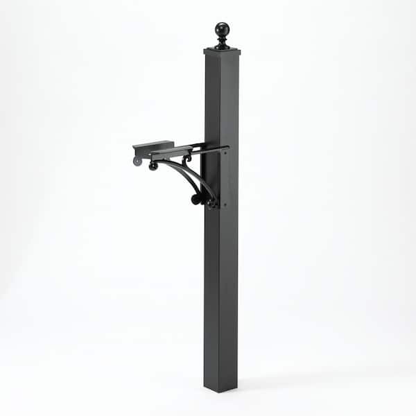 Whitehall Products Deluxe Mailbox Post and Brackets in Black 16019 ...