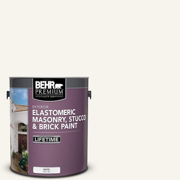 BEHR PREMIUM 1 gal. Elastomeric Masonry, Stucco and Brick Exterior ...