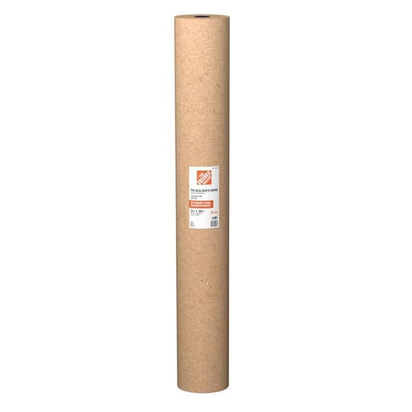 The Home Depot 3 ft. x 100 ft. Heavy Kraft Builder's Paper Drop Cloth ...