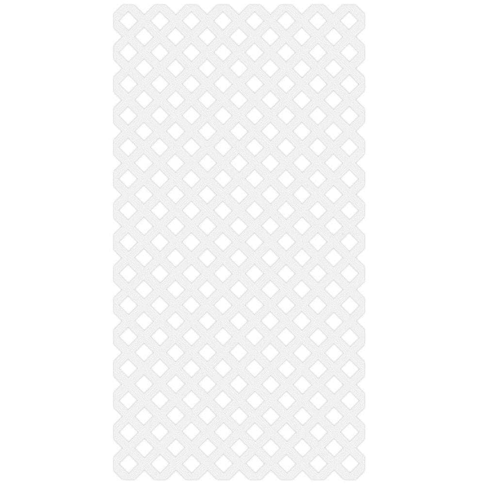 Veranda 4 ft. x 8 ft. White Classic Diamond Vinyl Lattice Panel ...