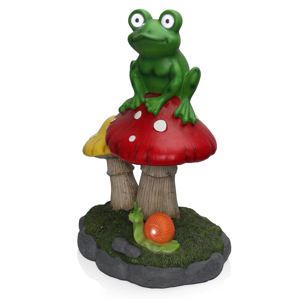 Alpine Corporation Solar Mushroom Garden Statue