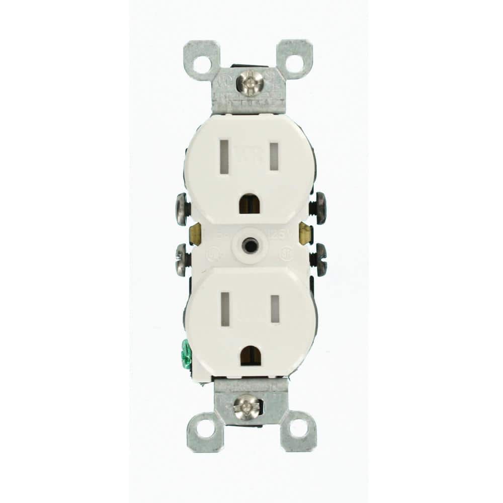 Leviton 15 Amp 125 V Tamper/Weather Resistant Duplex Outlet/Receptacle ...