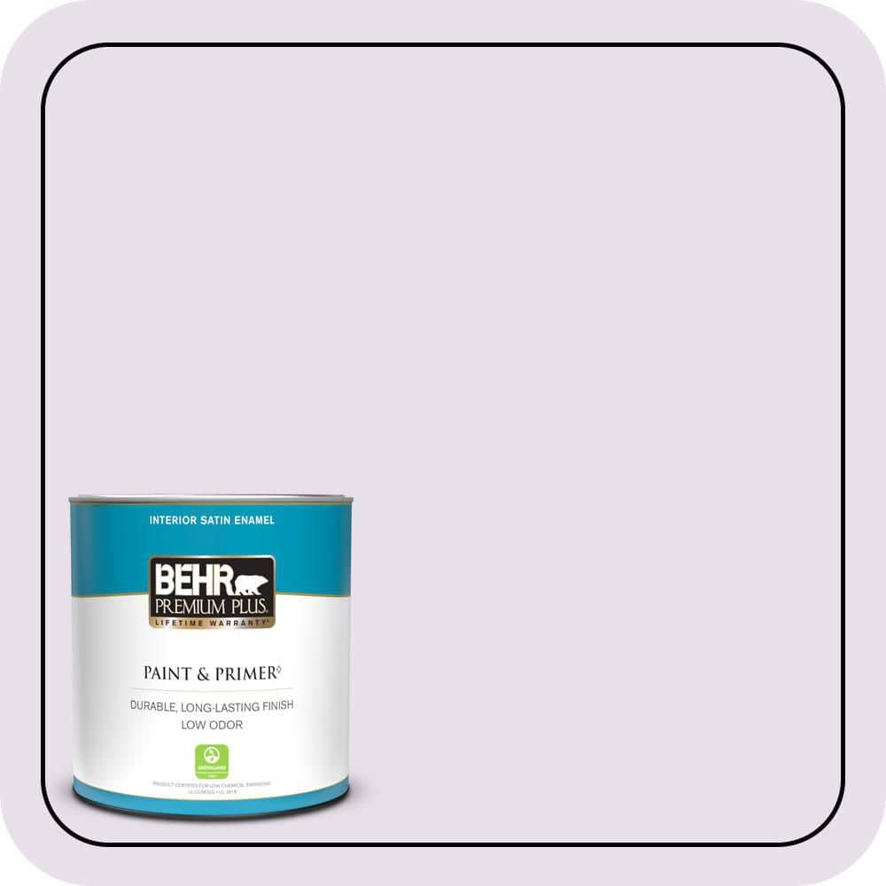 BEHR PREMIUM PLUS 1 qt. #660C-1 Bubble Bath Satin Enamel Low Odor ...