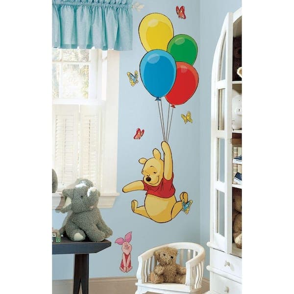 RoomMates 18 in. x 40 in. Winnie the Pooh - Pooh and Piglet 16-Piece ...