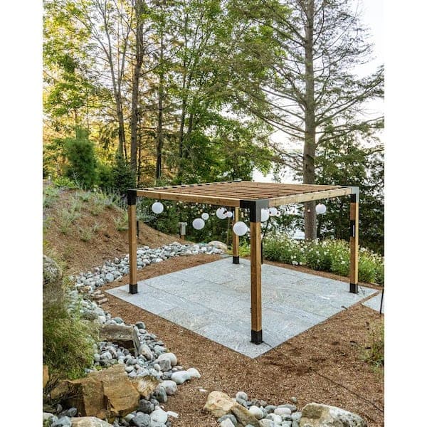 Toja Grid Single Pergola Kit For 6x6 Wood Posts With KNECT, 48% OFF