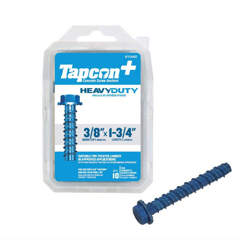 Reviews for Tapcon 3/8 in. x 1-3/4 in. Hex-Washer-Head Large Diameter ...