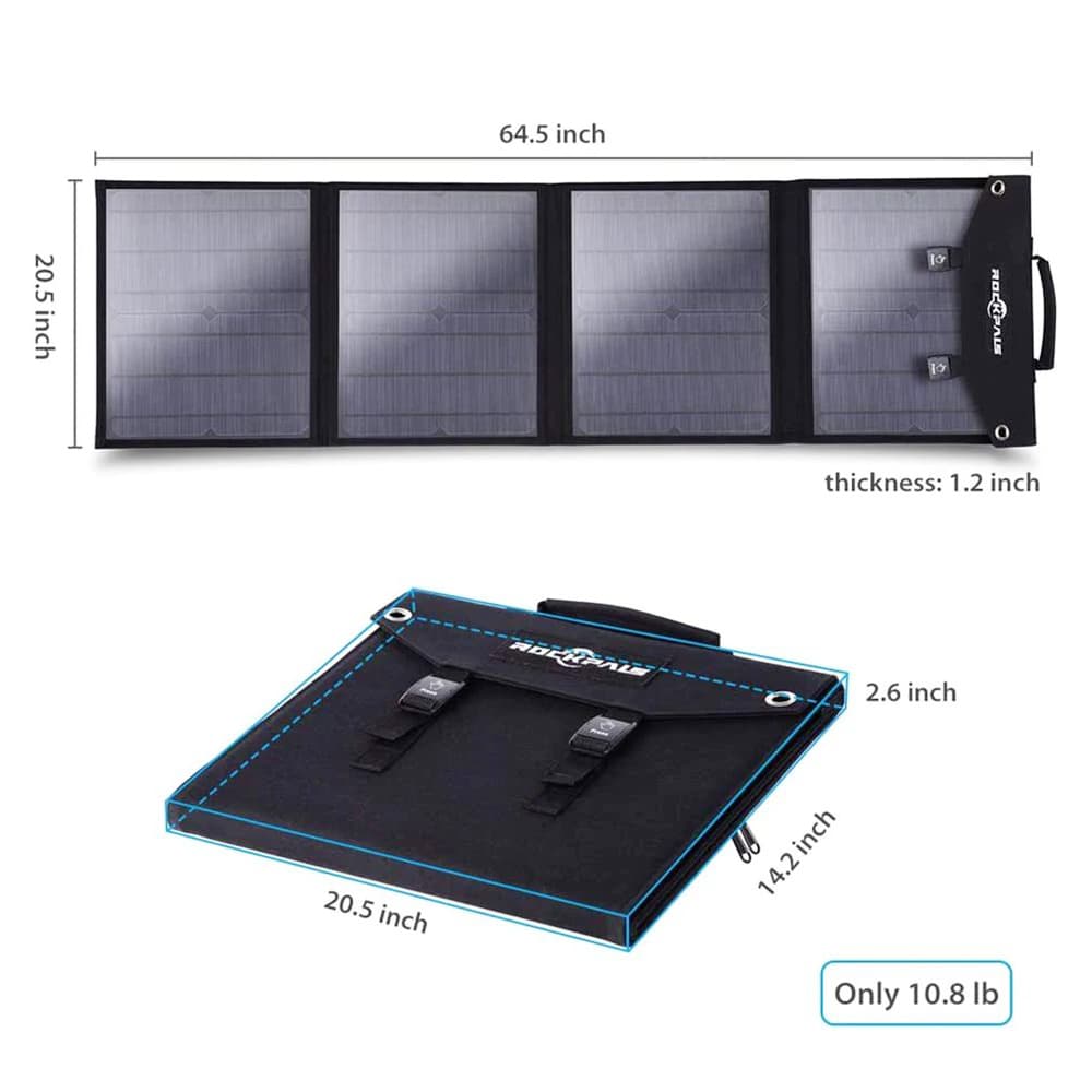 ROCKPALS SP003 100W Foldable Solar Panel