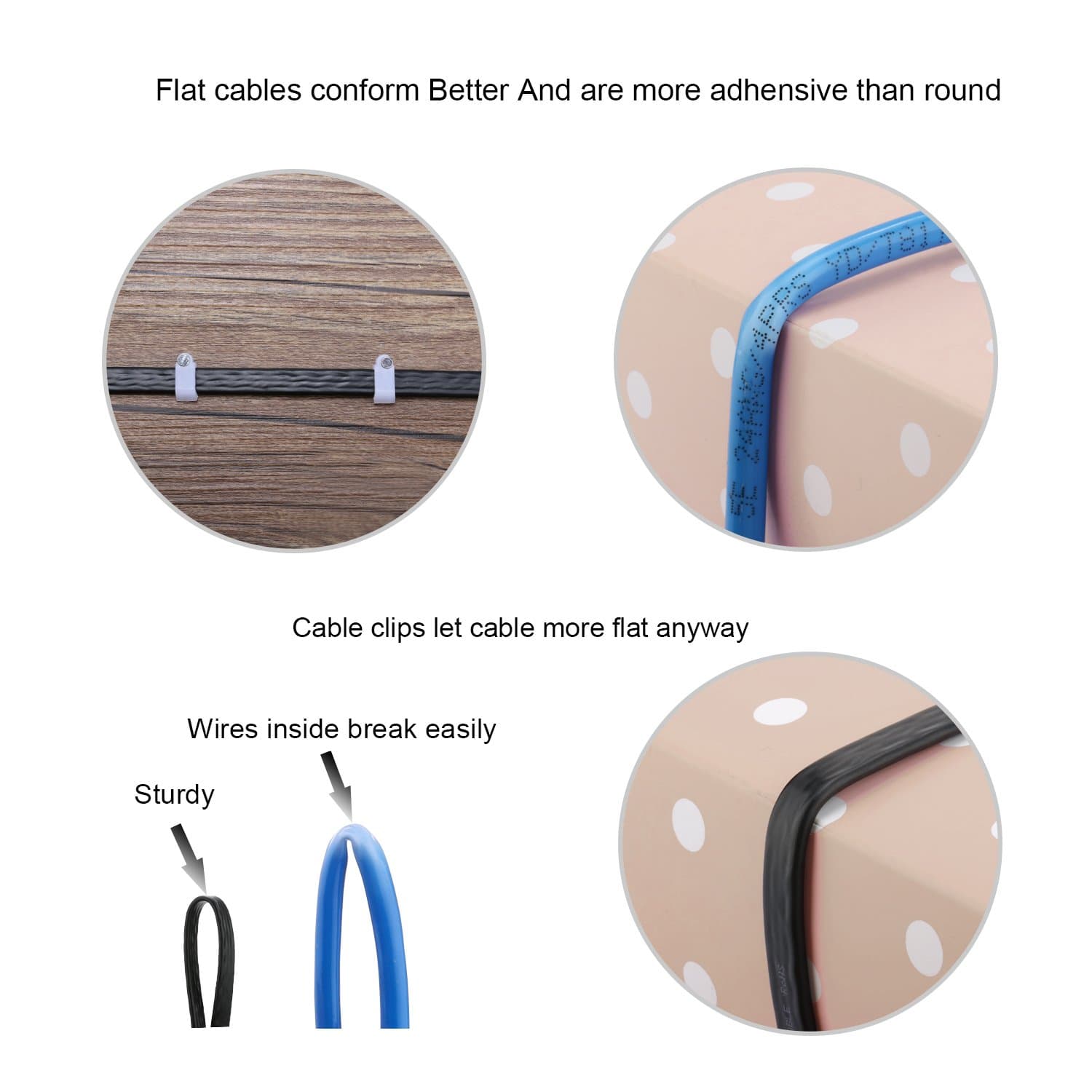 Jadaol Cat 7 Flat Ethernet Cable