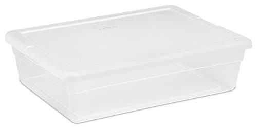 Sterilite Large Plastic 60 Qt ClearView Latch Lid Wheeled Underbed ...
