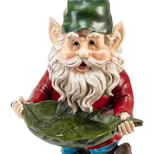 Alpine Corporation 48 in. Gnome with Bird Statuary ZKD100 - The Home Depot