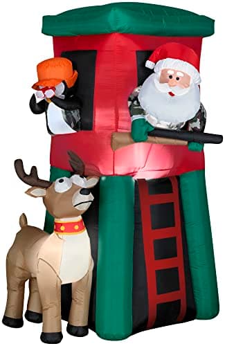 7 1 2 christmas animated santa s workshop scene by gemmy inflatable ...